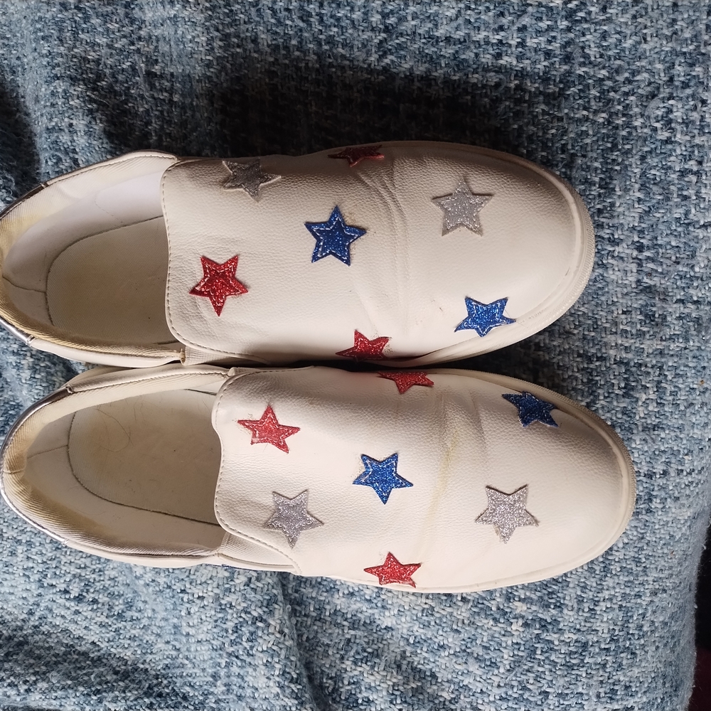 Matisse White and Red Slip-On Sneakers
